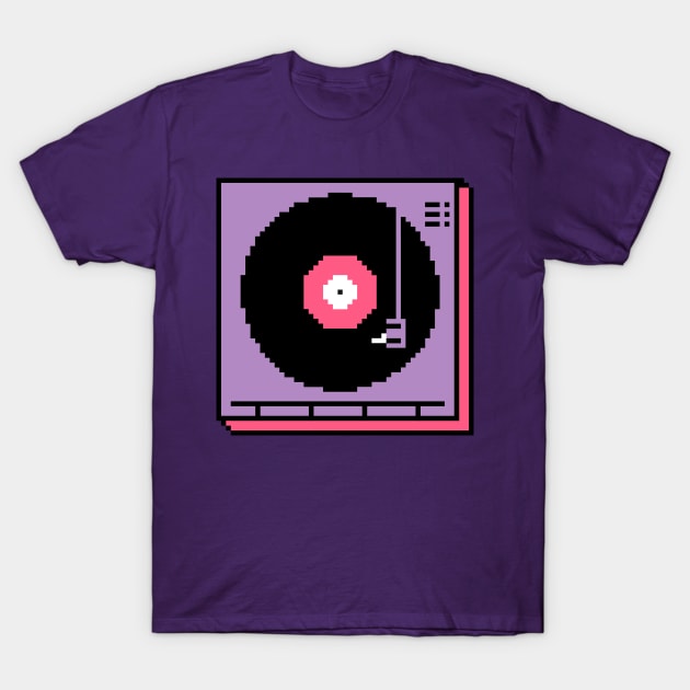 8-Bit Record Player T-Shirt by ChrisPaulFarias